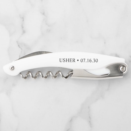 Usher Custom Waiter's Corkschroef Kurkentrekker (Achterkant)