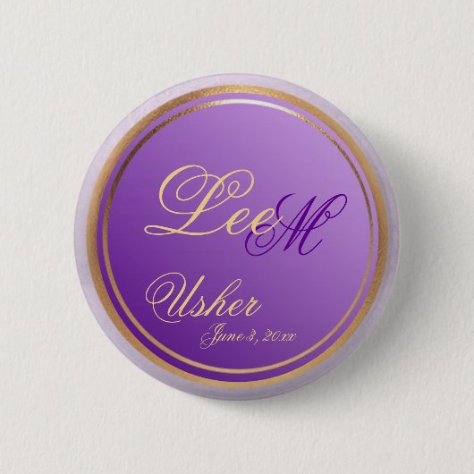 Usher Elegant Paars Keepomwille Button (Voorkant)