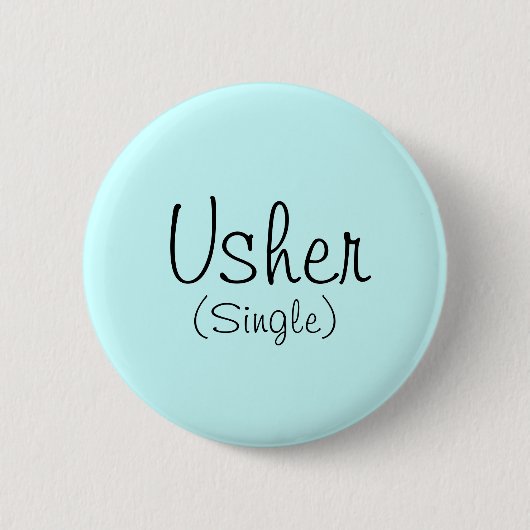 Usher (enkele) pincode ronde button 5,7 cm (Voorkant)