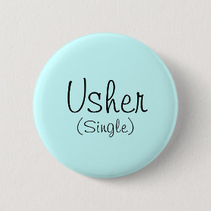 Usher (enkele) pincode ronde button 5,7 cm