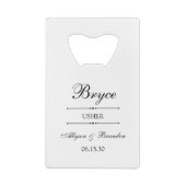 Usher Gepersonaliseerd Kredietkaart Flessenopener (Achterkant)