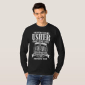Usher Groom's Escort Service Bachelor Party T-shirt (Voorkant volledig)