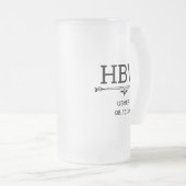 Usher Initialen Matglas Bierpul (Voorkant rechts)