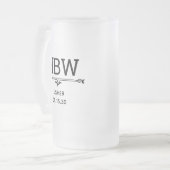 Usher Initialen Matglas Bierpul (Voorkant links)