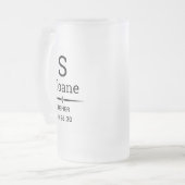 Usher Monogramme Vitrage Frosted Beer Mug (Devant gauche)