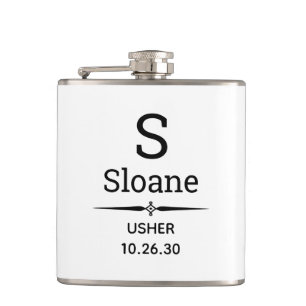 Usher Monogrammed Flask Heupfles