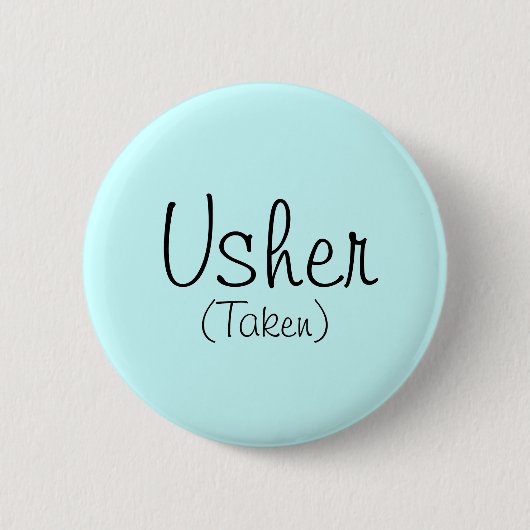 Usher (overgenomen) Pin Ronde Button 5,7 Cm (Voorkant)