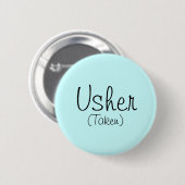 Usher (overgenomen) Pin Ronde Button 5,7 Cm (Voorkant /achterkant)