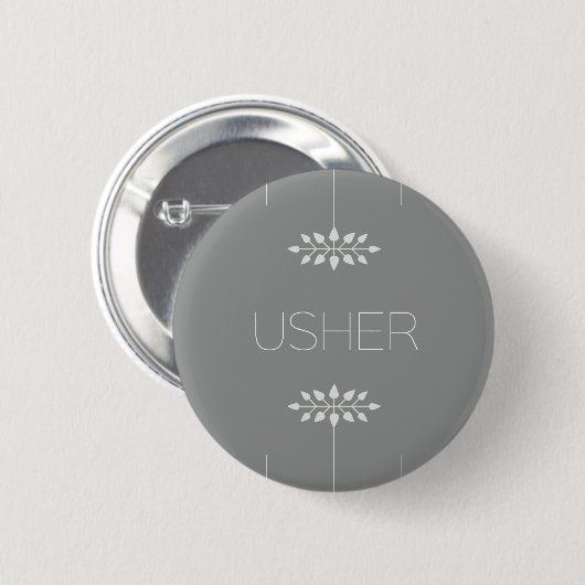 Usher Ronde Button 5,7 Cm (Voorkant /achterkant)