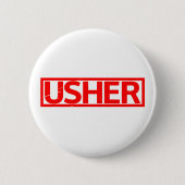 Usher Stamp Ronde Button 5,7 Cm (Voorkant)