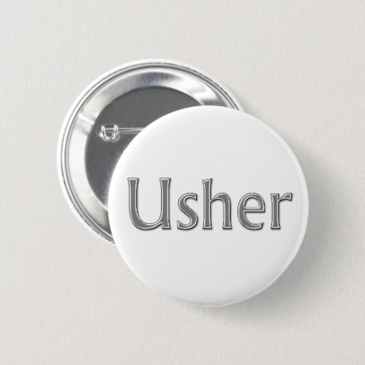Usher Wedding Party Button (Voorkant /achterkant)
