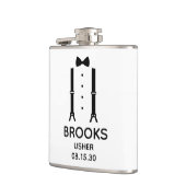 Usher Zwarte Strikdas Heupfles (Links)