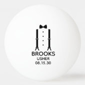 Usher Zwarte Vlinderdas Pingpongballen (Voorkant)