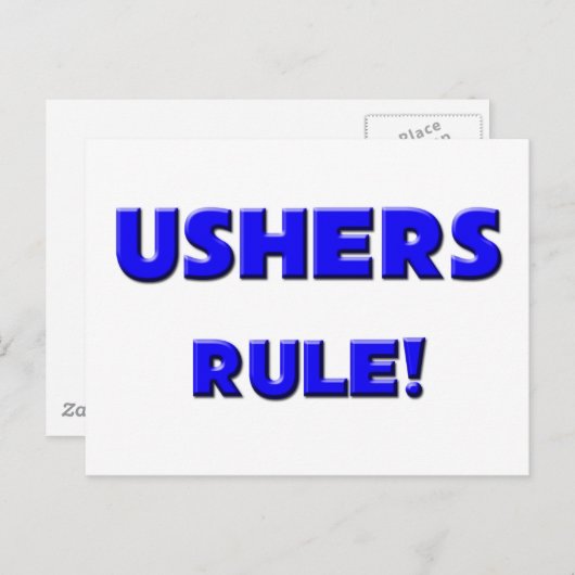 Ushers Rule! Briefkaart (Voorkant / Achterkant)