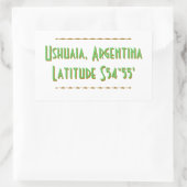 Ushuaia Argentina Latitude Rechthoekige Sticker (Tas)