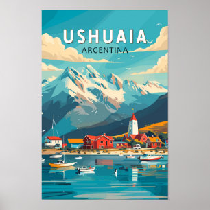 Ushuaia Argentinië Reis Kunst Vintage Poster