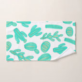 Usines tropicales vertes turquoises au néon de (Serviette à main)