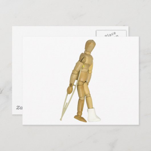UsingCrutches031910 Briefkaart (Voorkant / Achterkant)