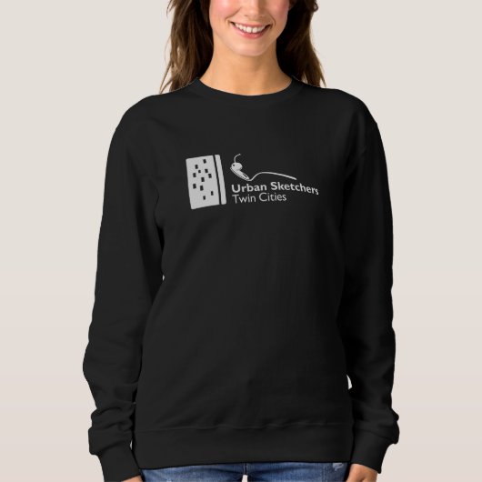 USK TwinCities Witte Logo Vrouwen Basic Sweatshirt (Voorkant)