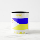 USK/USA Ensemble Mug à café à deux tons (Centre)