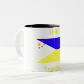 USK/USA Samen Mok van twee-toon-koffie (Voorkant links)