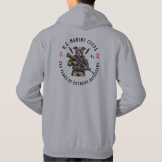 USMC 250 Years of Badassery Camo Dog Hoodie