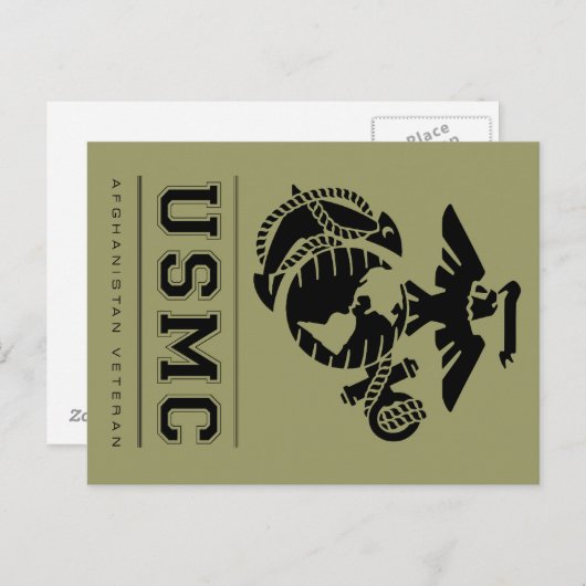 USMC Afghanistan Veteran Briefkaart (Voorkant / Achterkant)