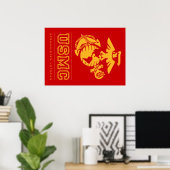 USMC Afghanistan Veteran Poster (Thuiskantoor)