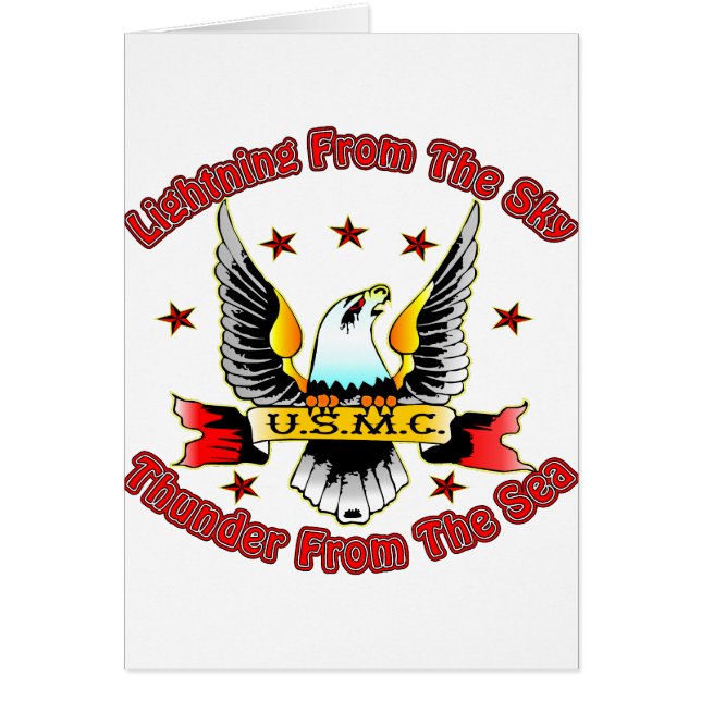 USMC-bliksem vanuit de lucht vanuit het Zee (Voorkant)