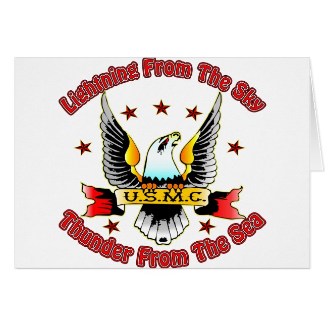 USMC-bliksem vanuit de lucht vanuit het Zee (Voorkant Horizontaal)