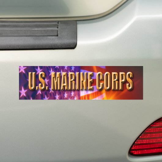 USMC Bumpersticker in ruste (Op auto)