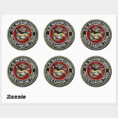 USMC CANINE TEAM RONDE STICKER (Vel)