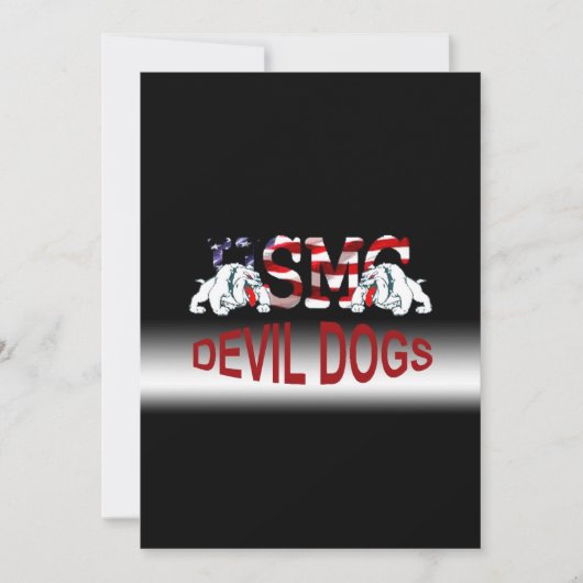 USMC Chesty - Devil Dogs - kaart! Save The Date (Voorkant)