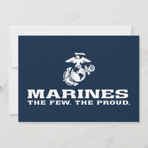 USMC de weinige Logo gestapeld rond - wit
