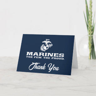 USMC de weinige Logo gestapeld rond - wit Bedankkaart