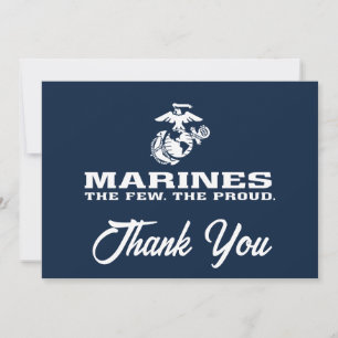 USMC de weinige Logo gestapeld rond - wit Bedankkaart