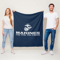 USMC de weinige Logo gestapeld rond - wit