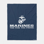 USMC de weinige Logo gestapeld rond - wit Fleece Deken (Voorkant)