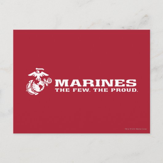 USMC de weinige rode Logo - wit Briefkaart (Voorkant)