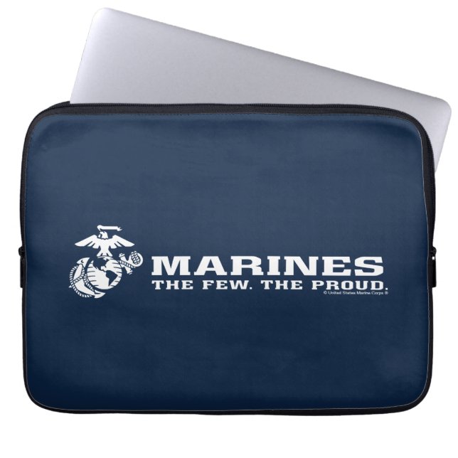 USMC de weinige rode Logo - wit Laptop Sleeve (Voorkant)