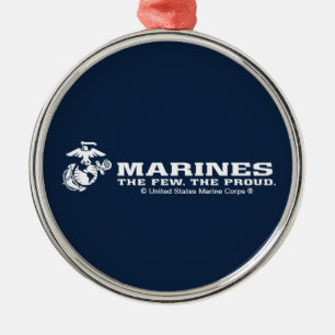 USMC de weinige rode Logo - wit Metalen Ornament
