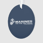 USMC de weinige rode Logo - wit Ornament (voorkant)