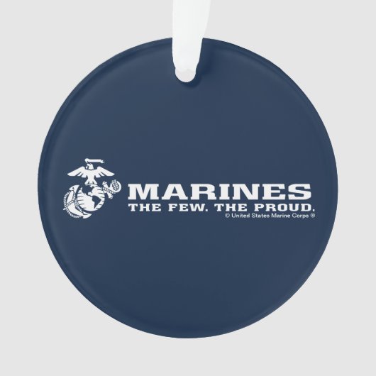 USMC de weinige rode Logo - wit Ornament (voorkant)