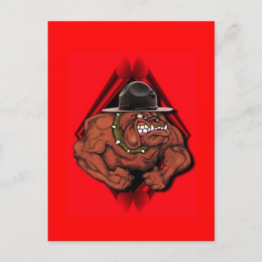 USMC Devil Dog Briefkaart (Voorkant)
