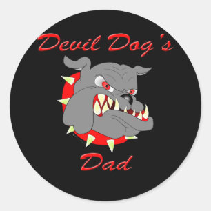 USMC Devil Dog's vader Ronde Sticker