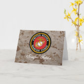 USMC Digitale Camo Semper Fidelis Kaart (Gele Bloem)
