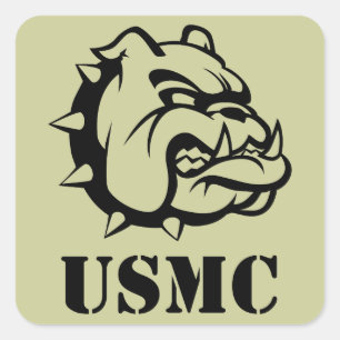 USMC Dog Vierkante Sticker