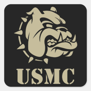 USMC Dog Vierkante Sticker