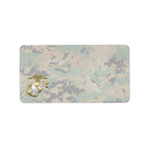 USMC Eagle, Wereldbol & Anchor (EGA) [3D] Etiket