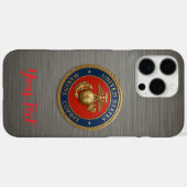 USMC EGA geborsteld metalen stijl Case-Mate iPhone Case (Achterkant (horizontaal))